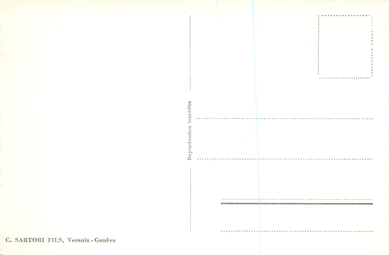 CPM Geneve Tour Baudet — Verso