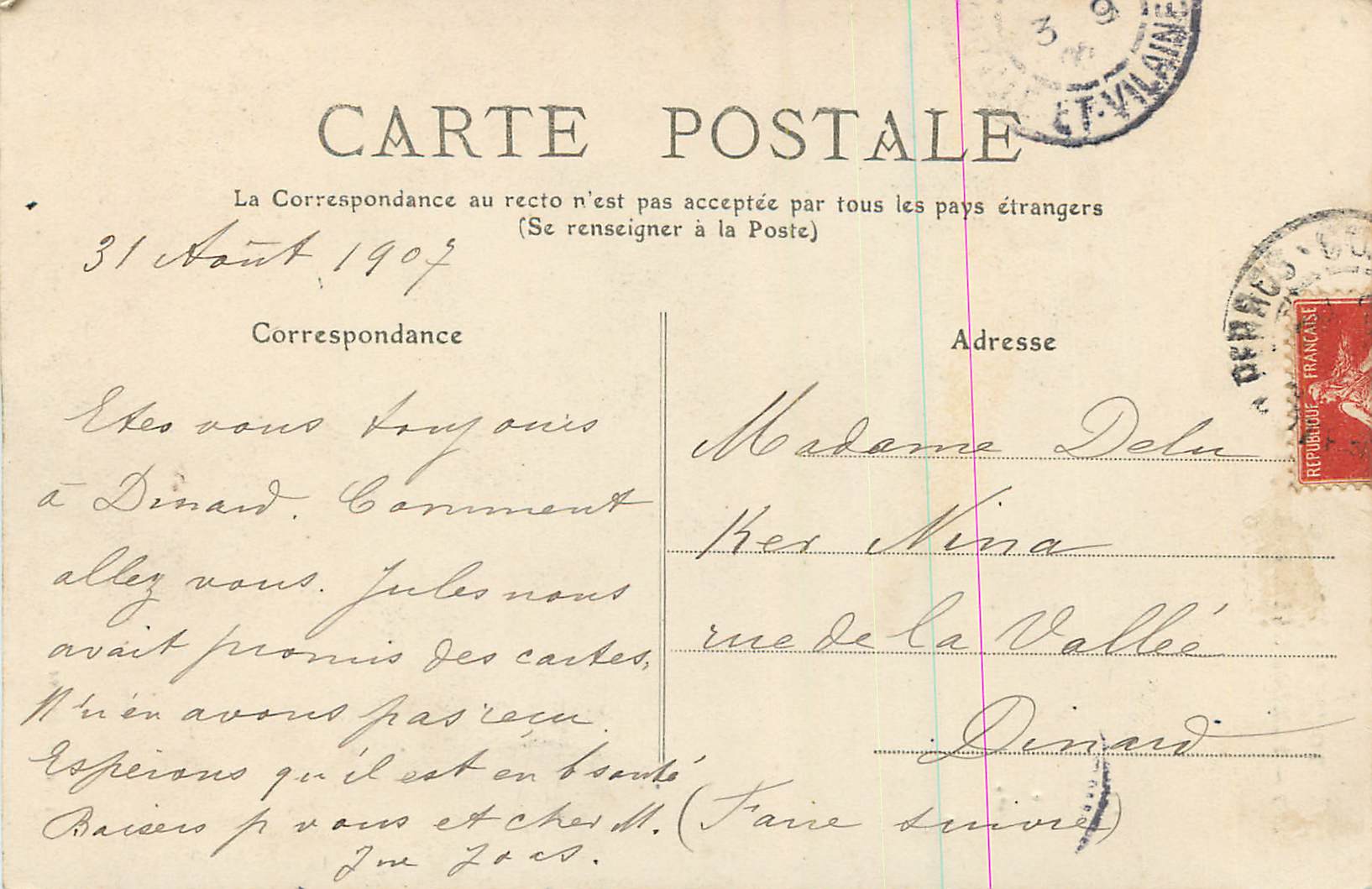 CPA Toute la Bretagne Perros Guirec — Rückseite