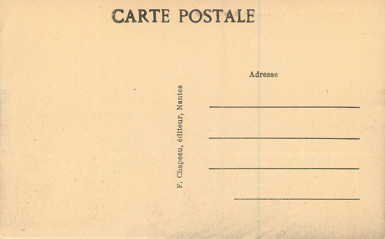 CPA Nantes La Loire au Pont de la Rotonde — Rückseite