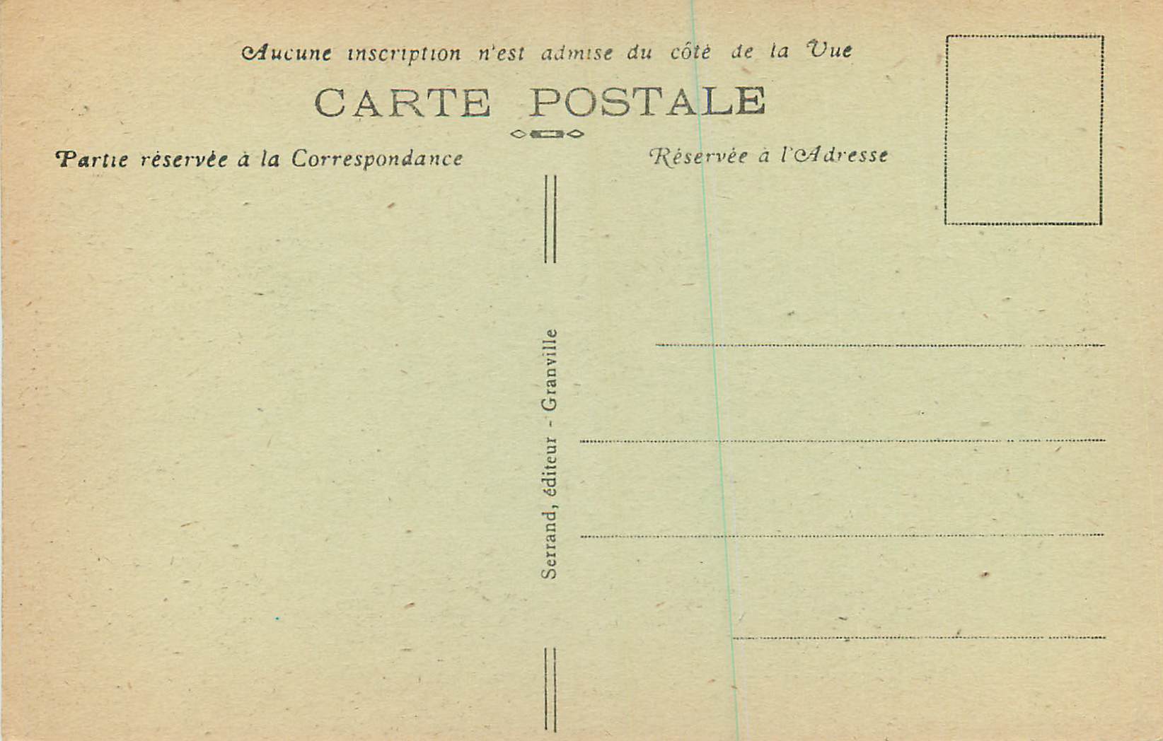 CPA Granville Le casino a mer haute Sur la mer Bateau — Rückseite