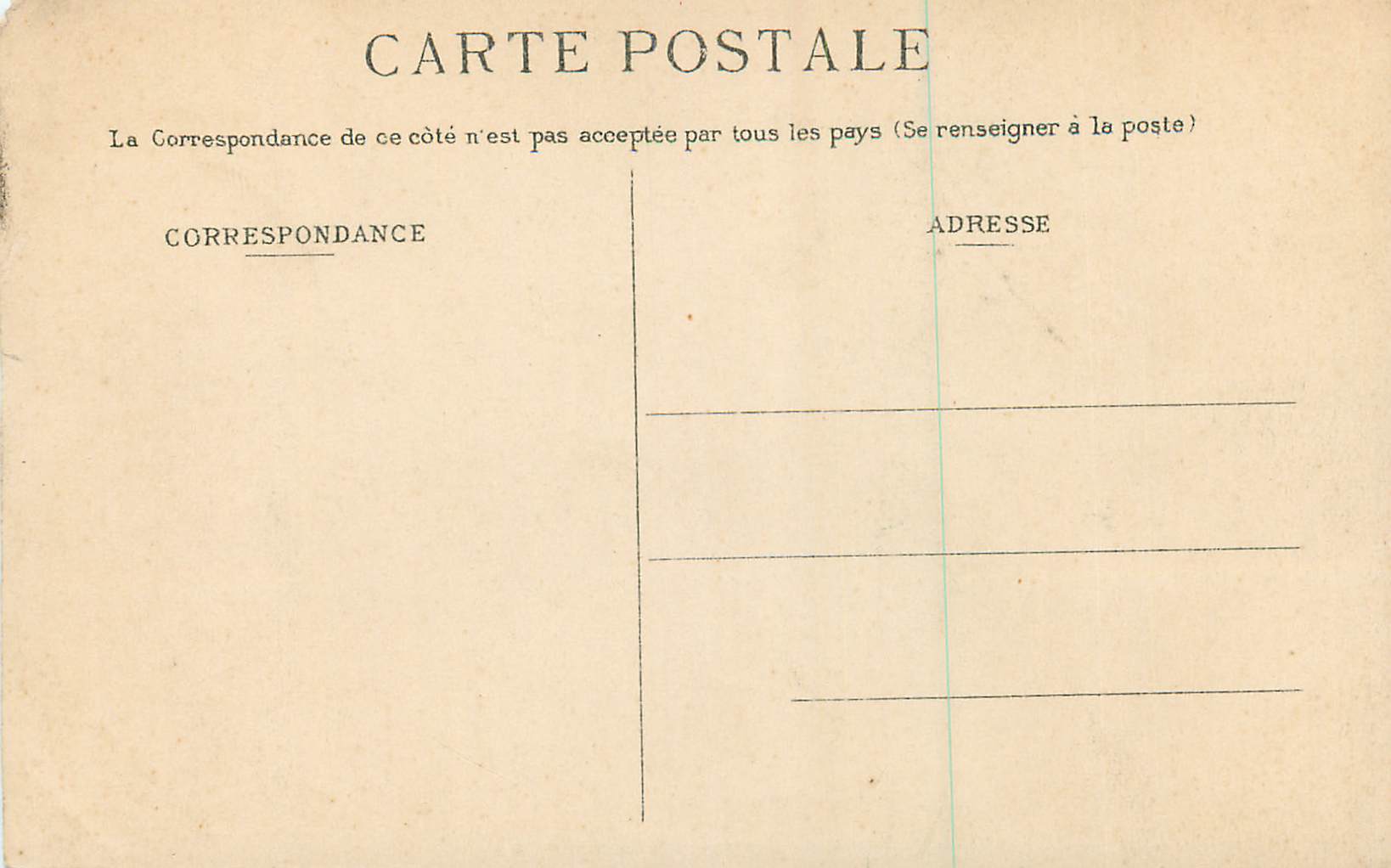 CPA Environs de Dieppe Varengeville Mer Les Falaises — Rückseite