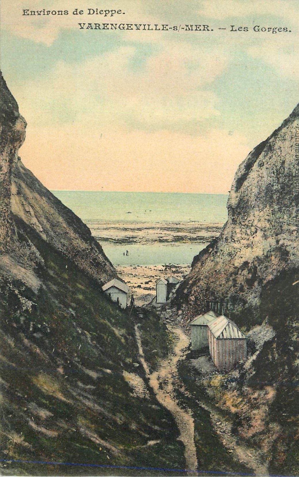 CPA Environs de Dieppe Varengeville Mer Les gorges