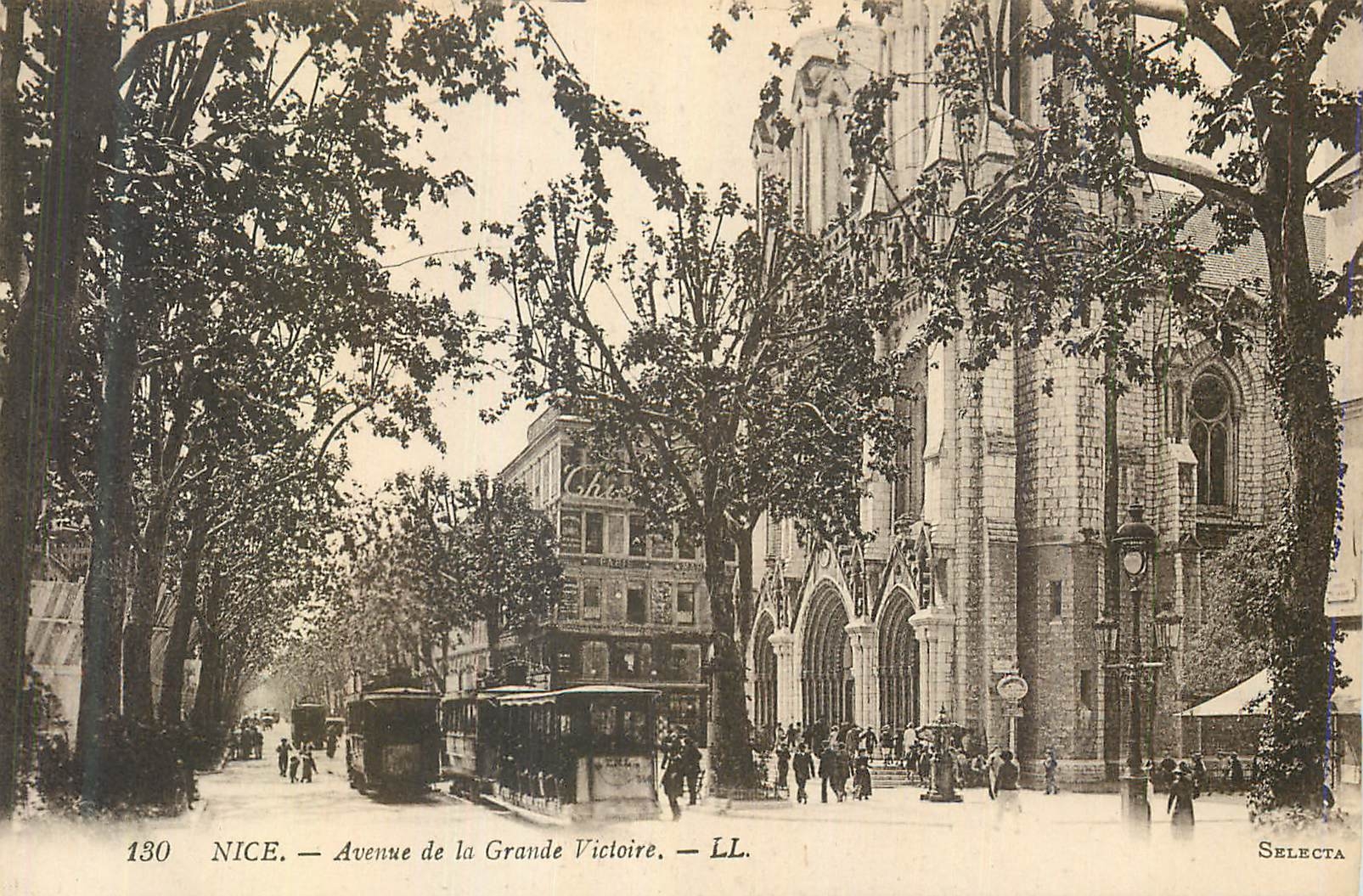CPA Nice Avenue de la grande victoire Tramway