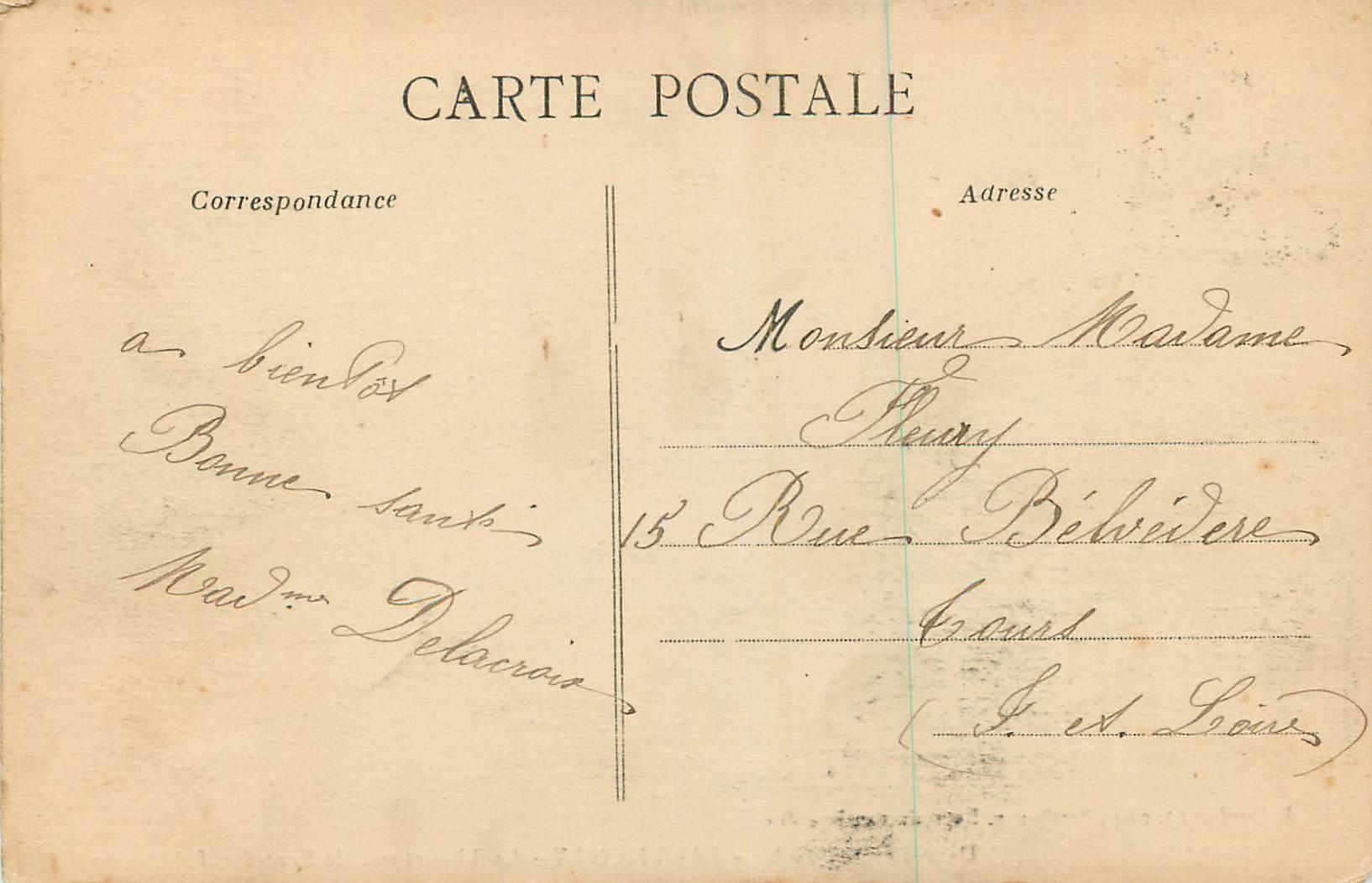 CPA Parthenay le thouet sous le Pont neuf Pecheur Peche — Rückseite