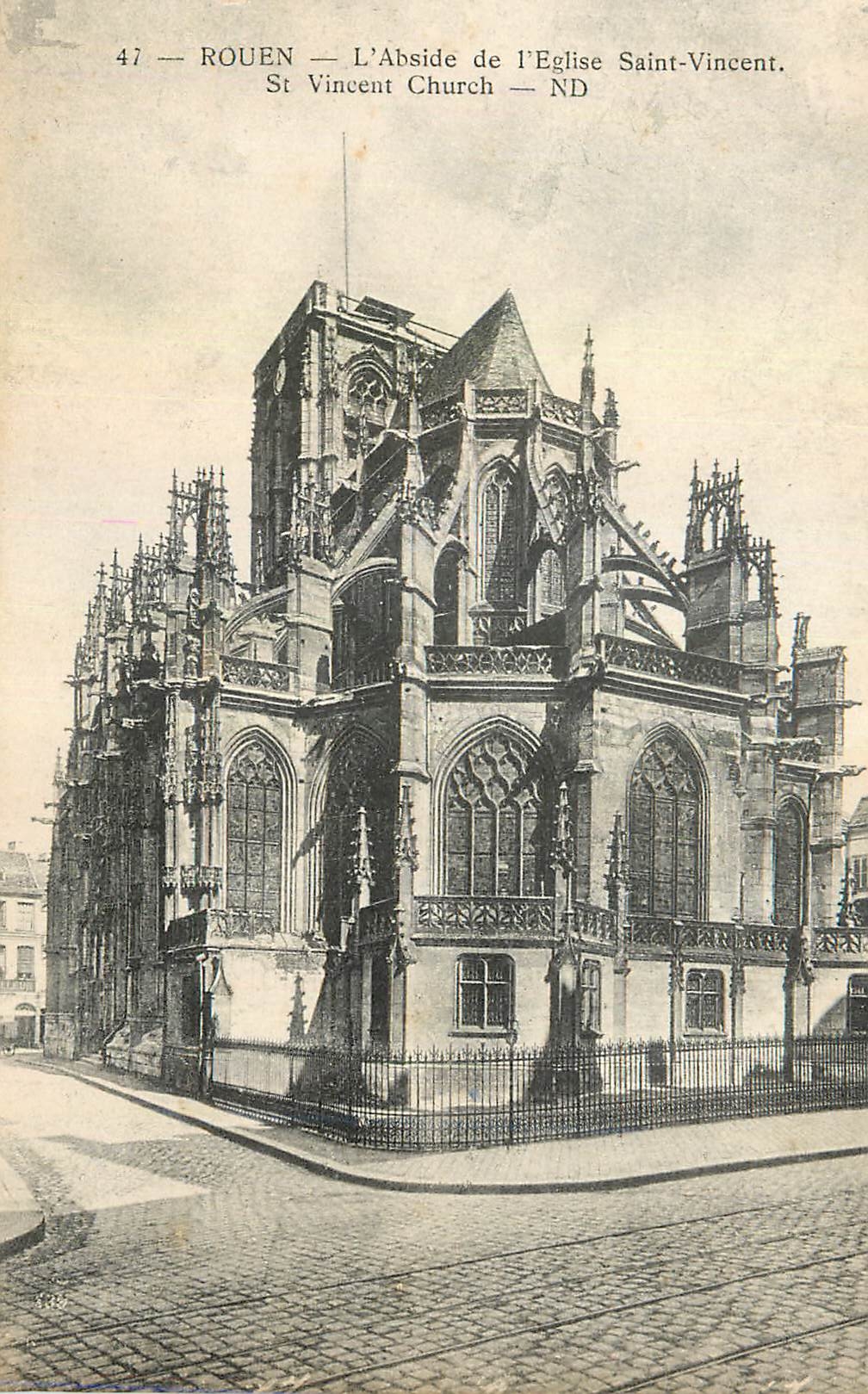CPA Rouen l'abside de l'Eglise Saint vincent