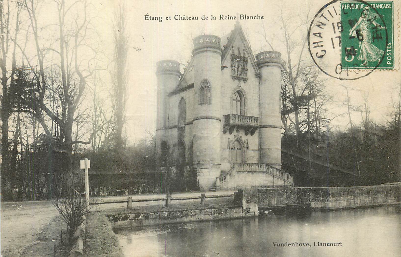 CPA Etang et chateau de la reine blanche 