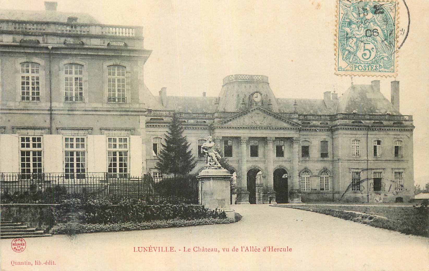 Lunéville - Le Château, vu de l'Allée d'Hercule — Quantin, lib.-édit.