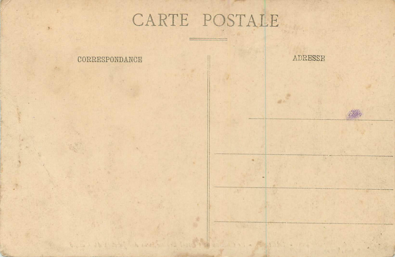 CPA dieppe le Chateau et l'Hotel regina — Rückseite