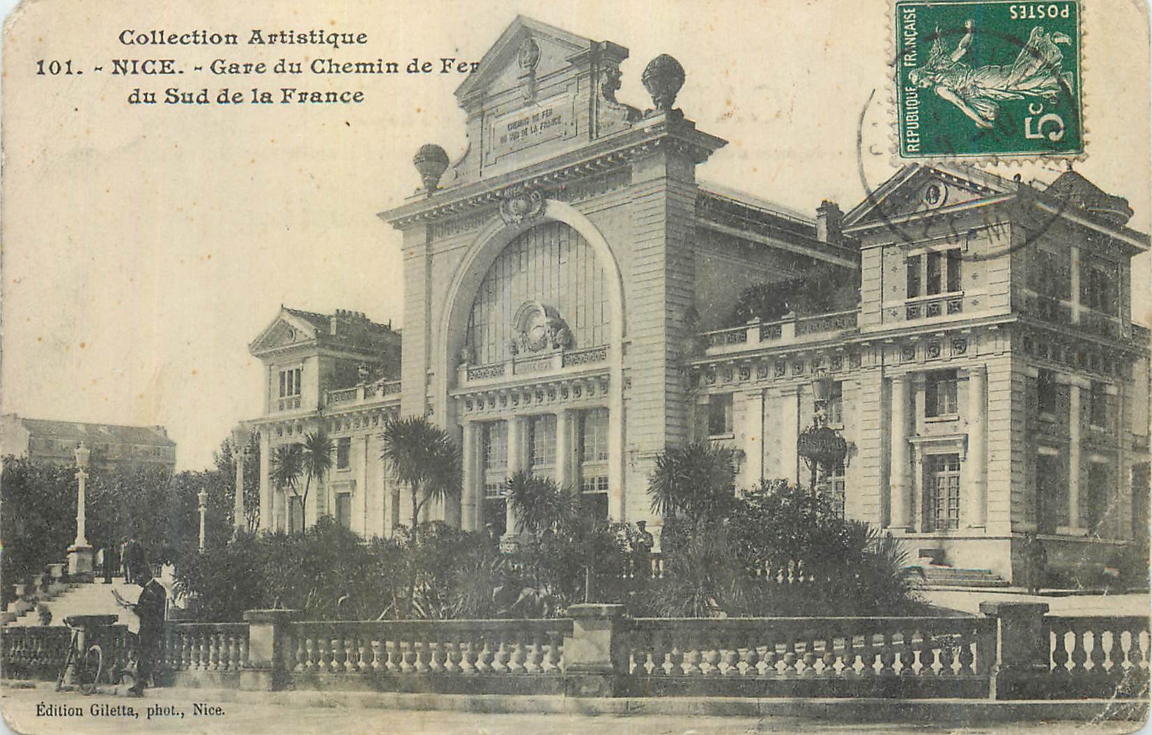 CPA Nice gare du chemin de fer