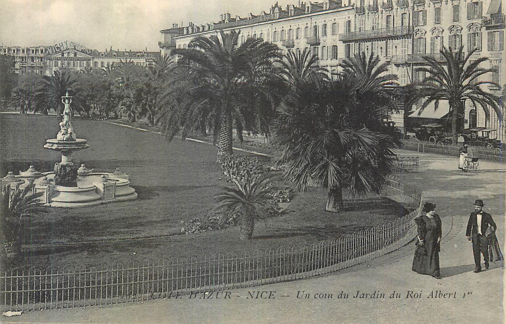 CPA Nice un coin du Jardin Albert Ier
