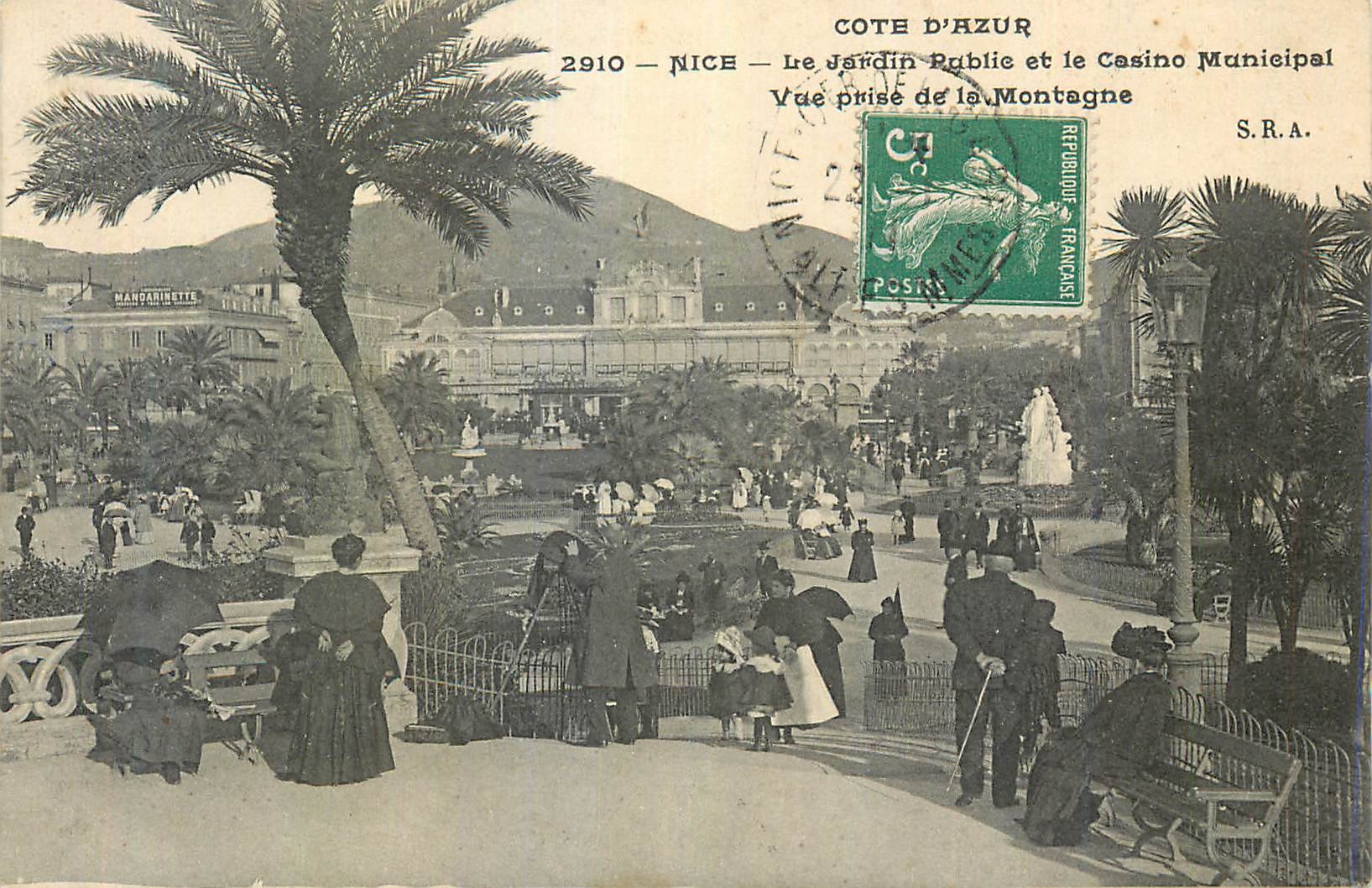 CPA Nice le Jardin public et le Casino municipal