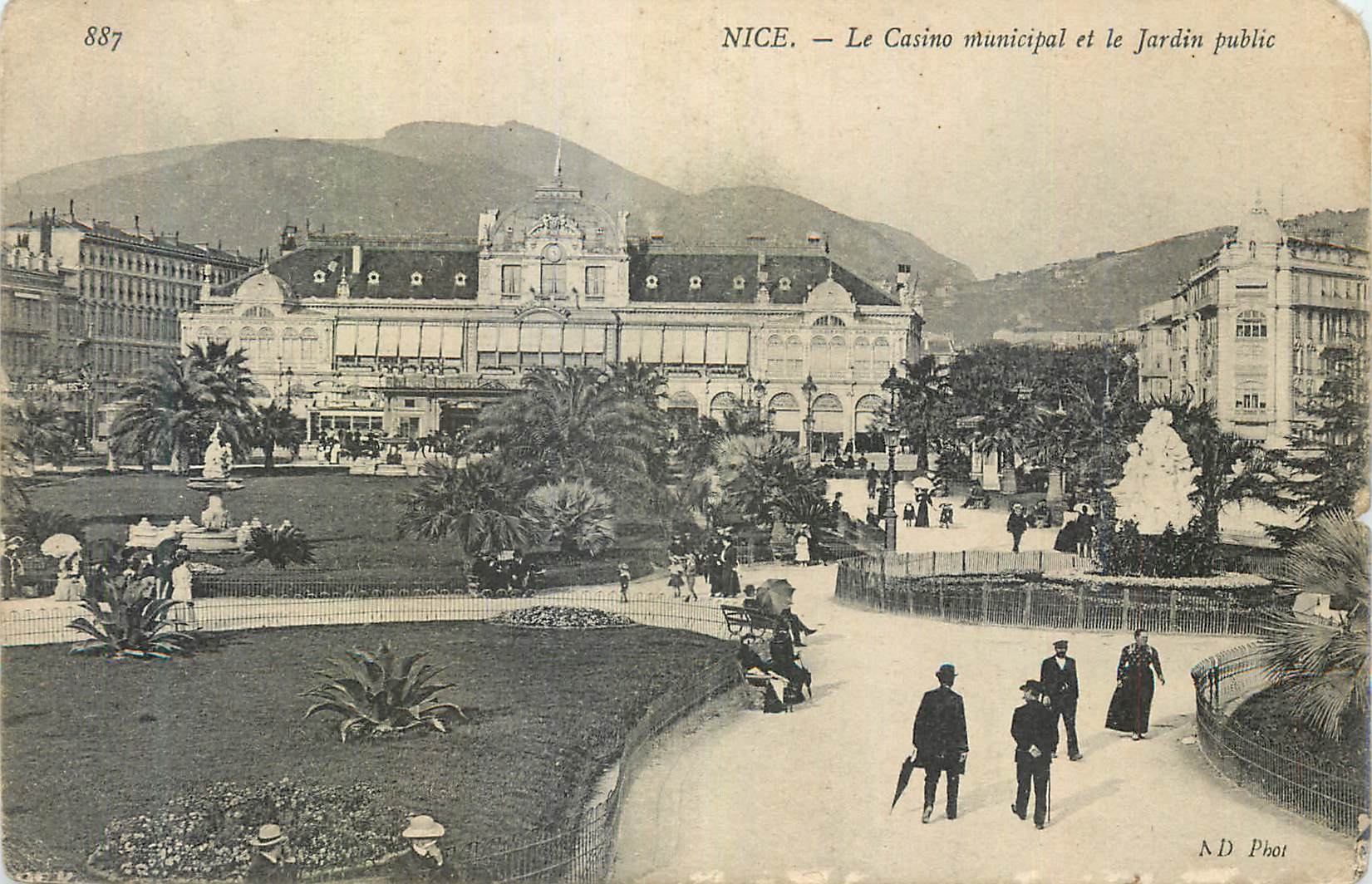 CPA Nice le Casino municipal et le Jardin public