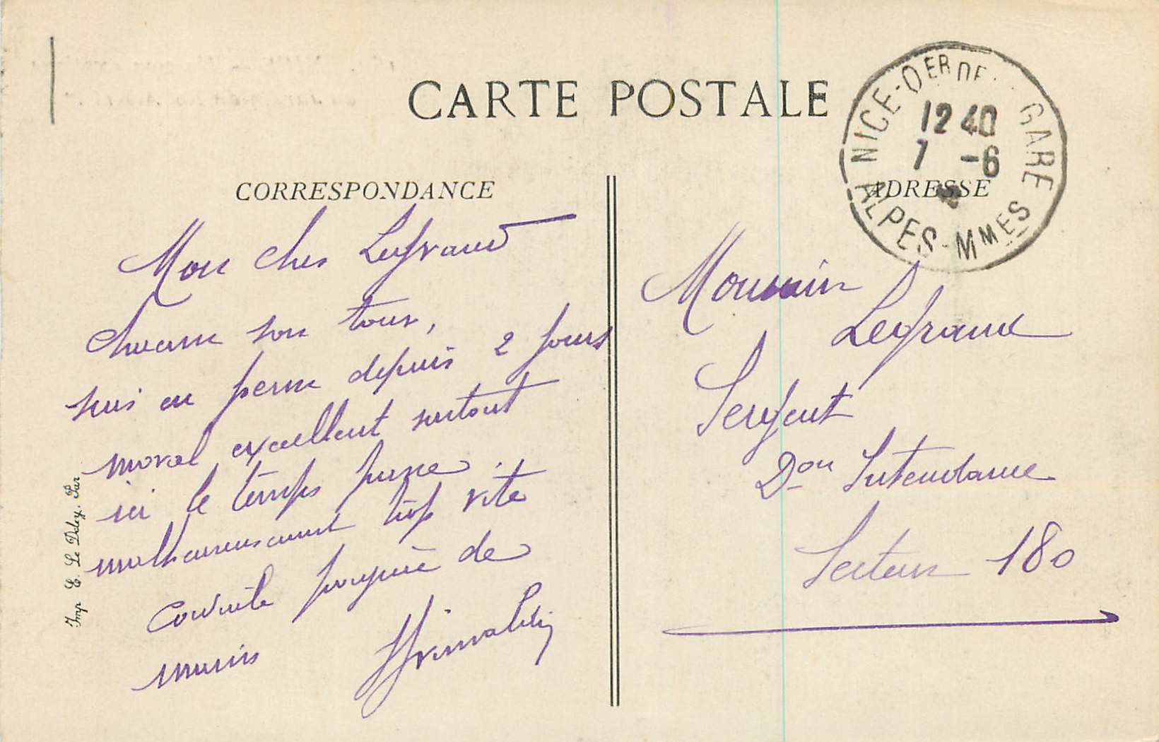 CPA Nice Un coin exotique au jardin du Roi Albert 1er — Rückseite