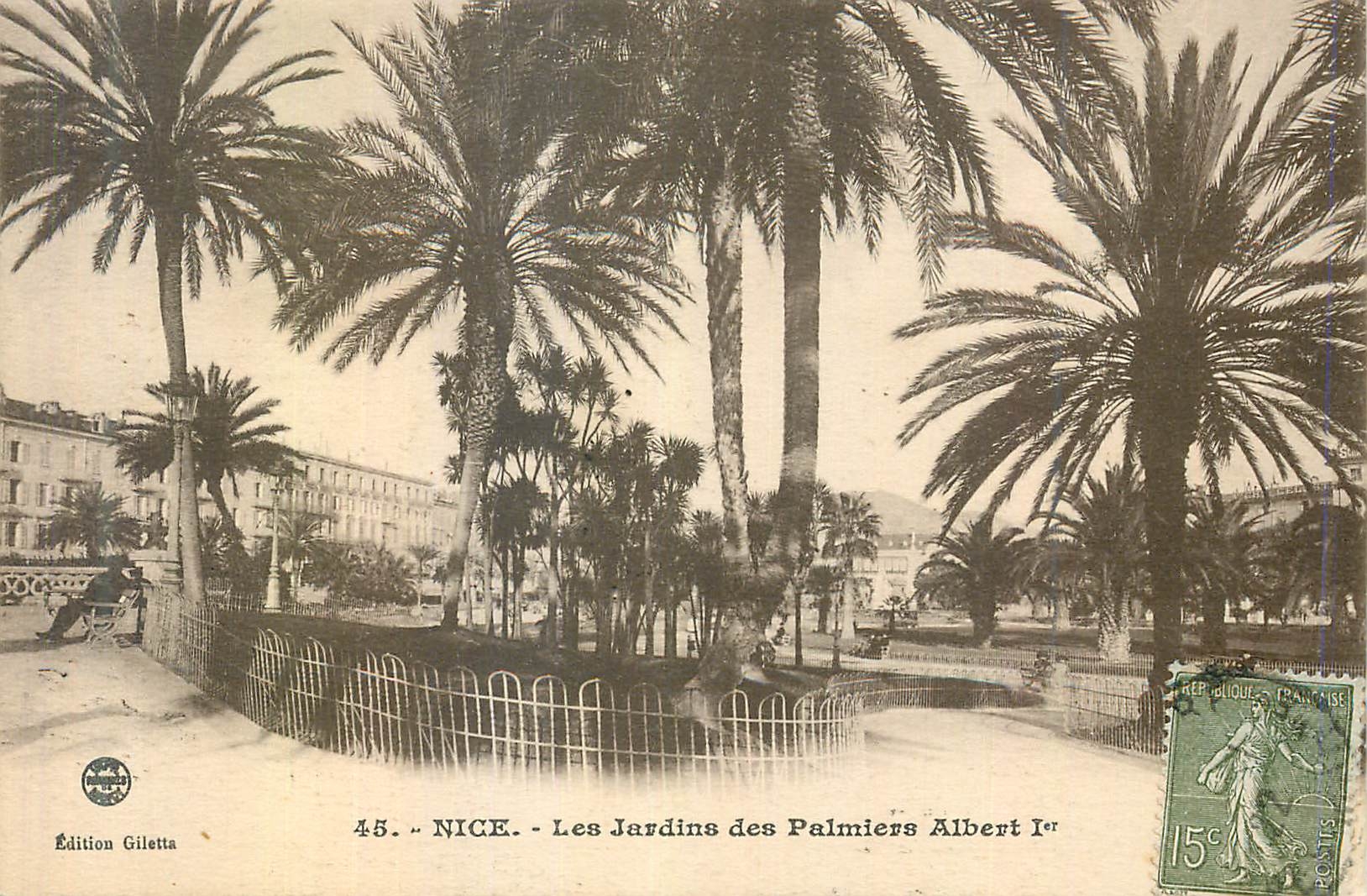 CPA Nice les Jardins  des palmiers Albert 1er