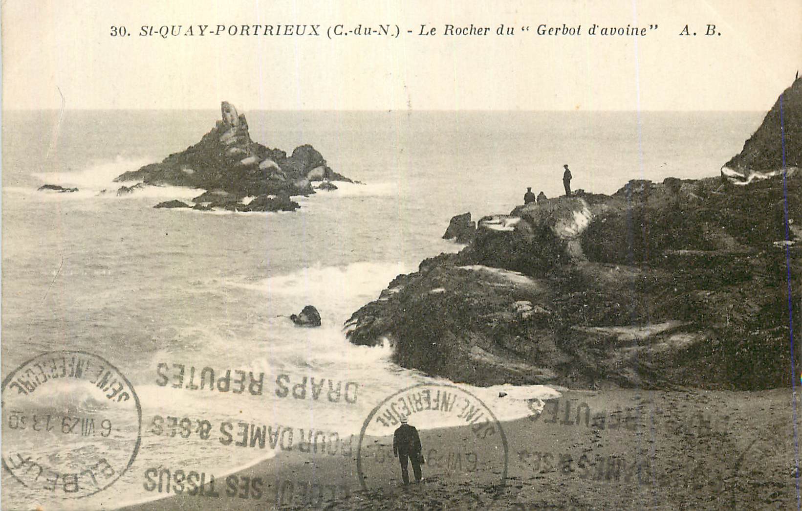 CPA St Quay Portrieux Le rocher du Gerbol d'Avoine