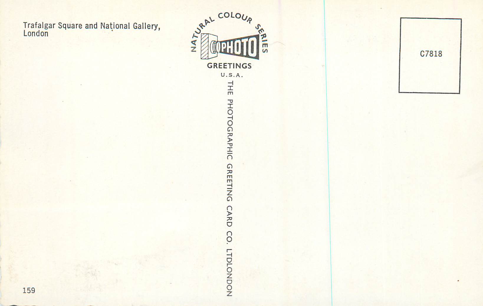 CPM Trafalgar square and national gallery London — Back