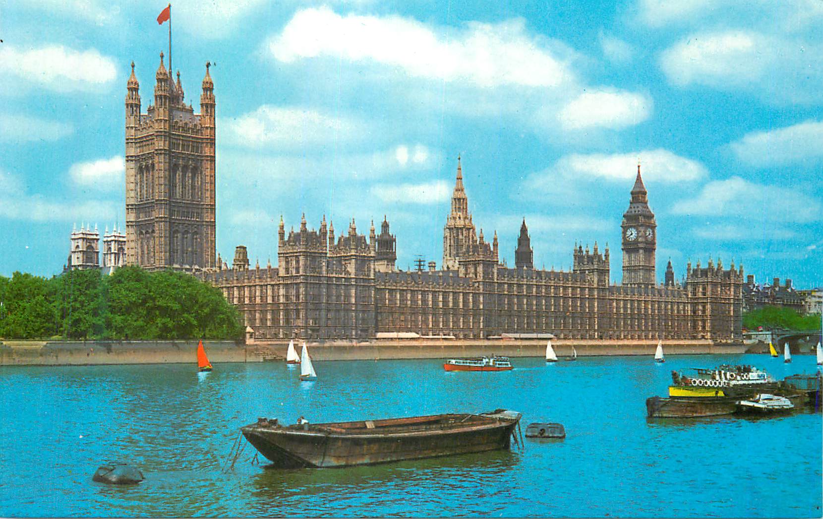 Houses of Parliament, LONDON — Natural Colour Series — The Photographic Greeting Card Co. Ltd., London, n° C18745