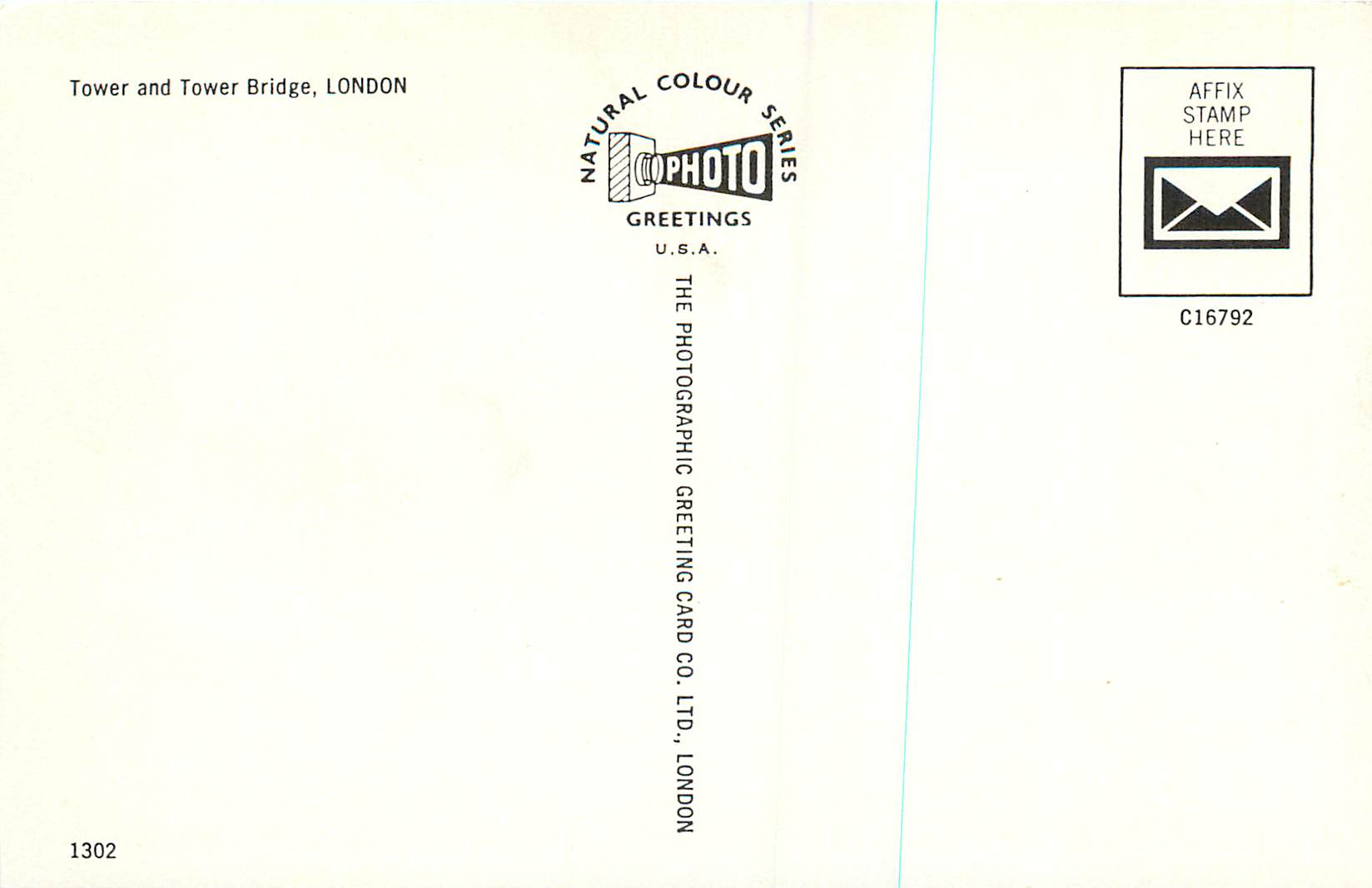 CPM Tower  and Tower Bridge London — Rückseite