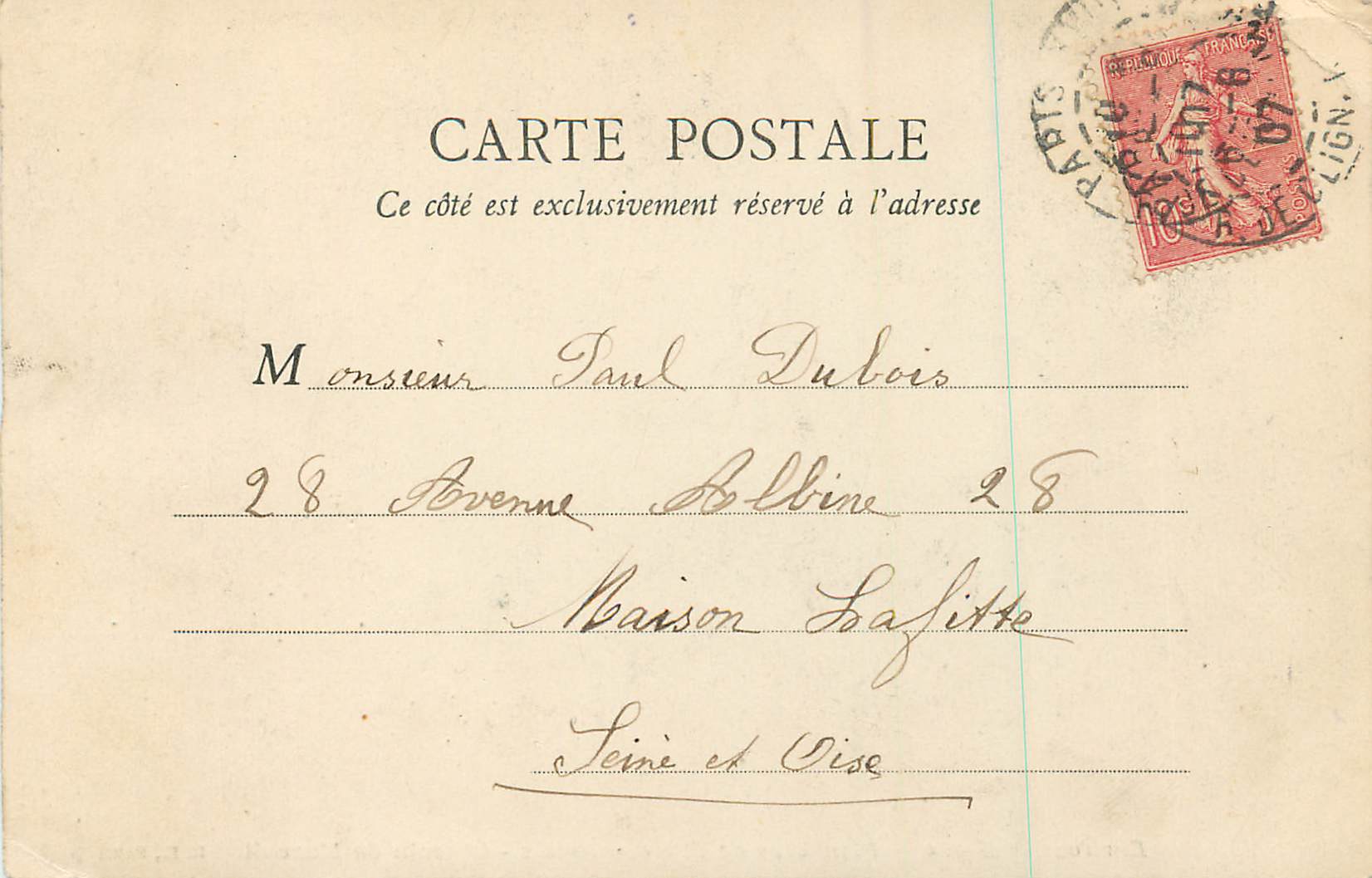 CPA Environs de Meaux Petit Bras de l'ile Chemin de Mareuil — Rückseite