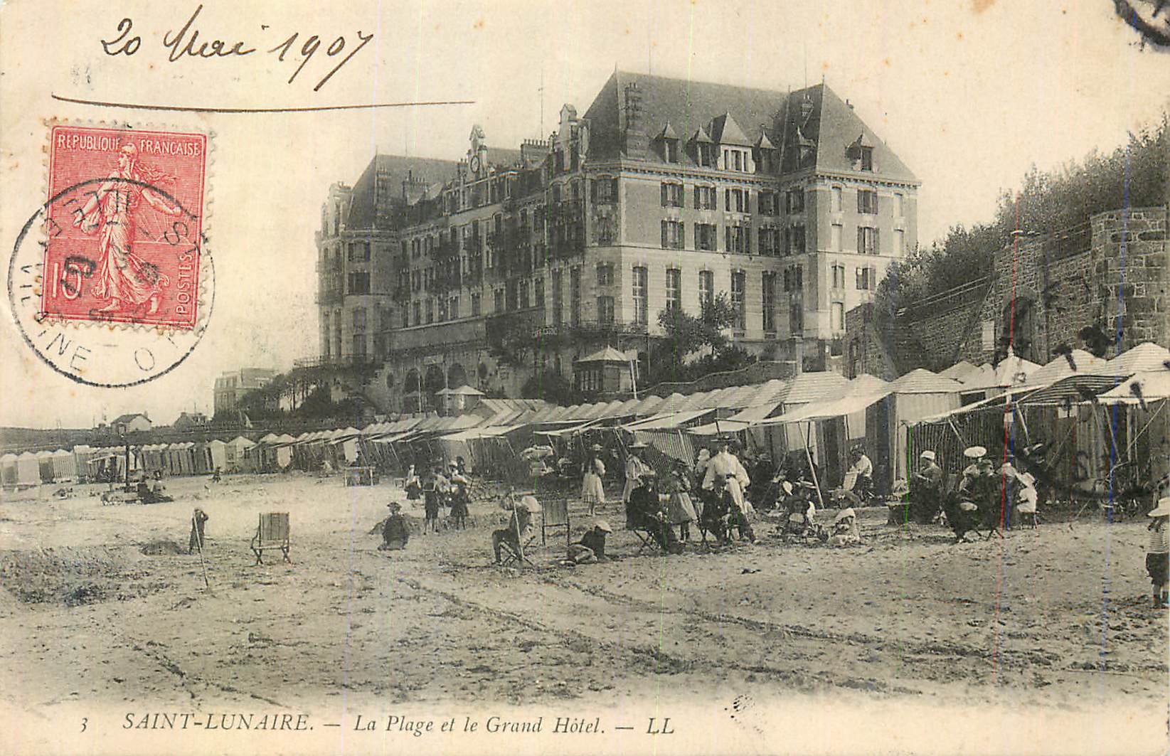 CPA Saint Lunaire La Plage et le Grand Hotel