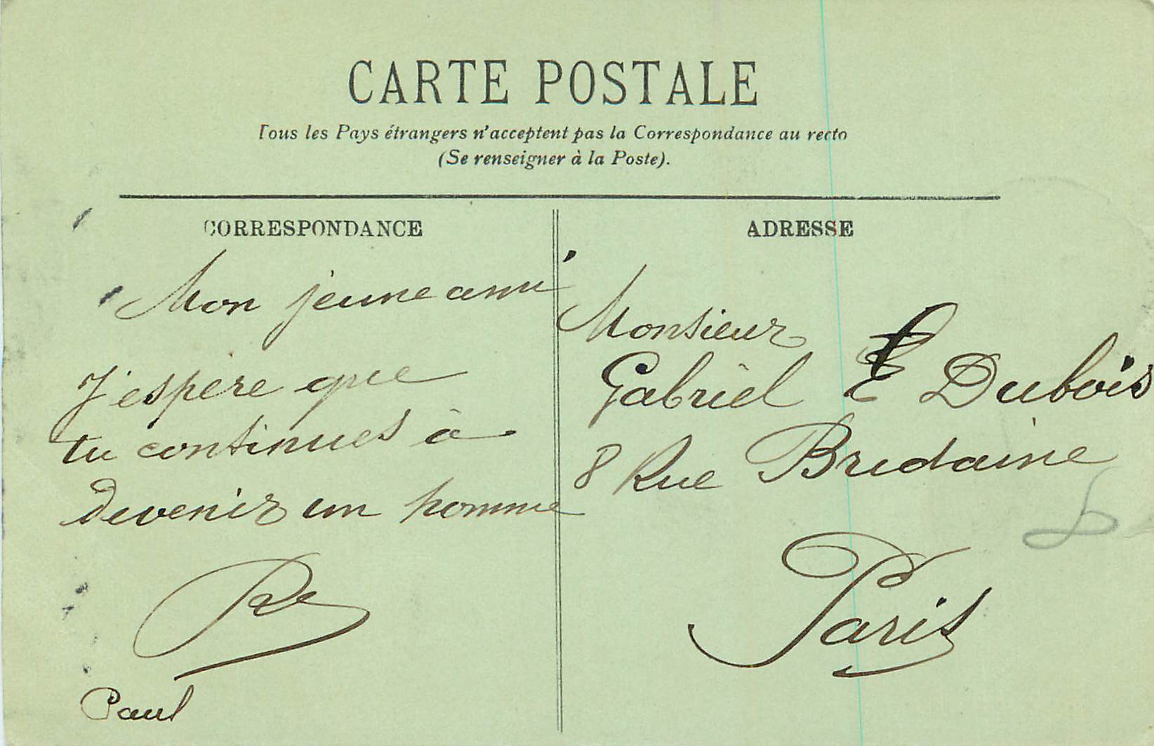 CPA Saint Lunaire La Plage et le Grand Hotel — Rückseite