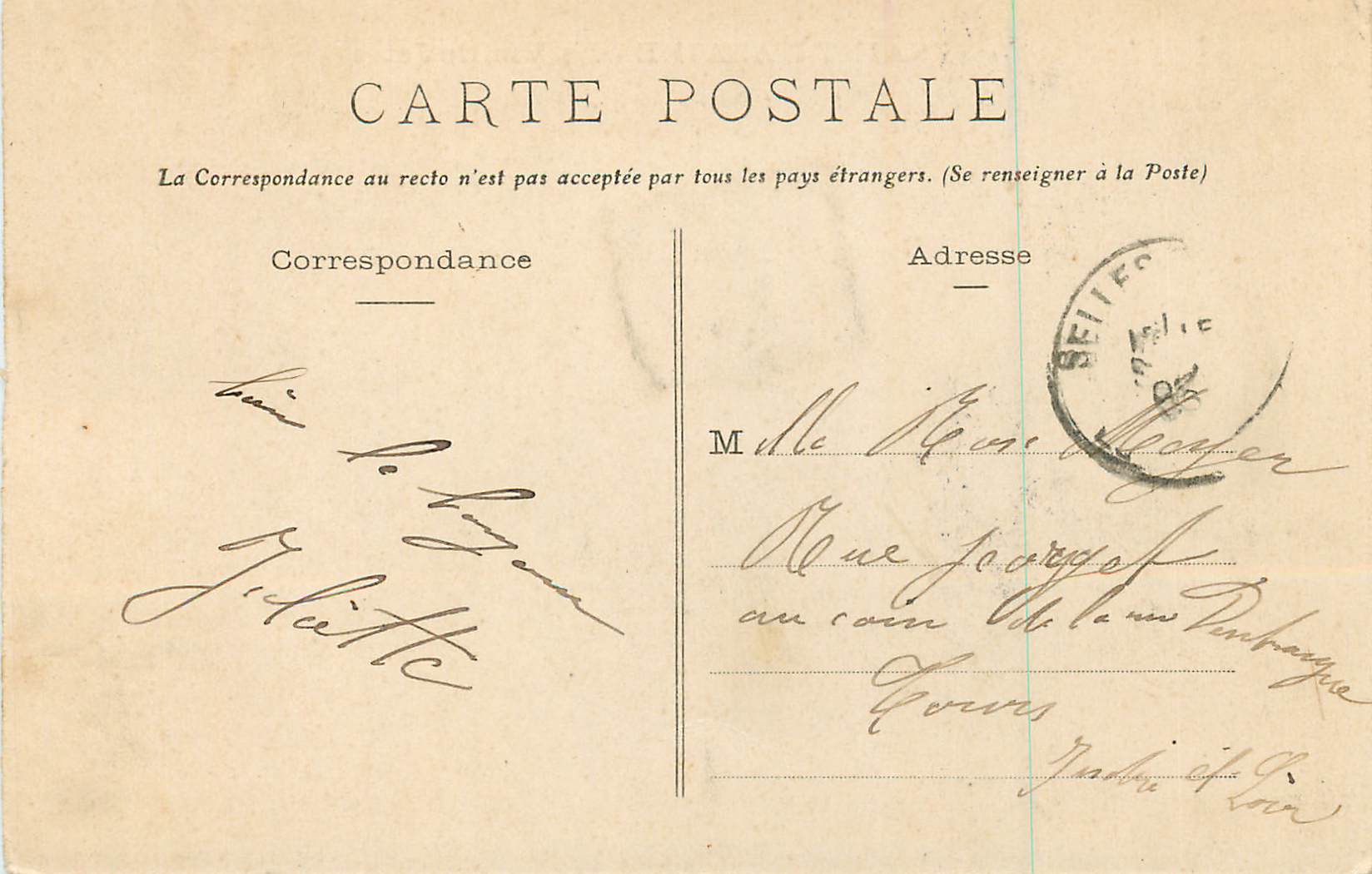 CPA Saint Nazaire La Vieille Jetee Phare — Rückseite