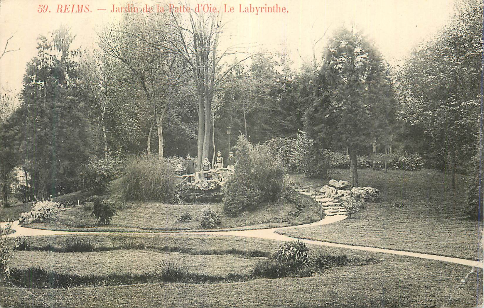 CPA Reims Jardins de la Pattes d'Oi