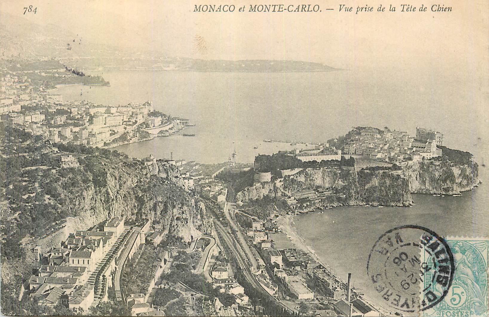 CPA Monaco et Monte Carlo Vue prise de la tete de Cbien