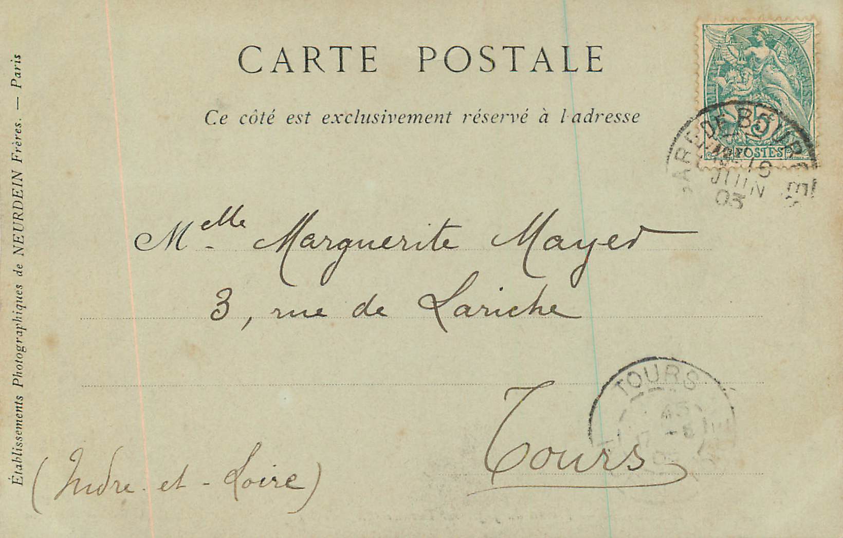 CPA Bourges Portail du Jugement Dernier Cathedrale (carte 1900) — Verso