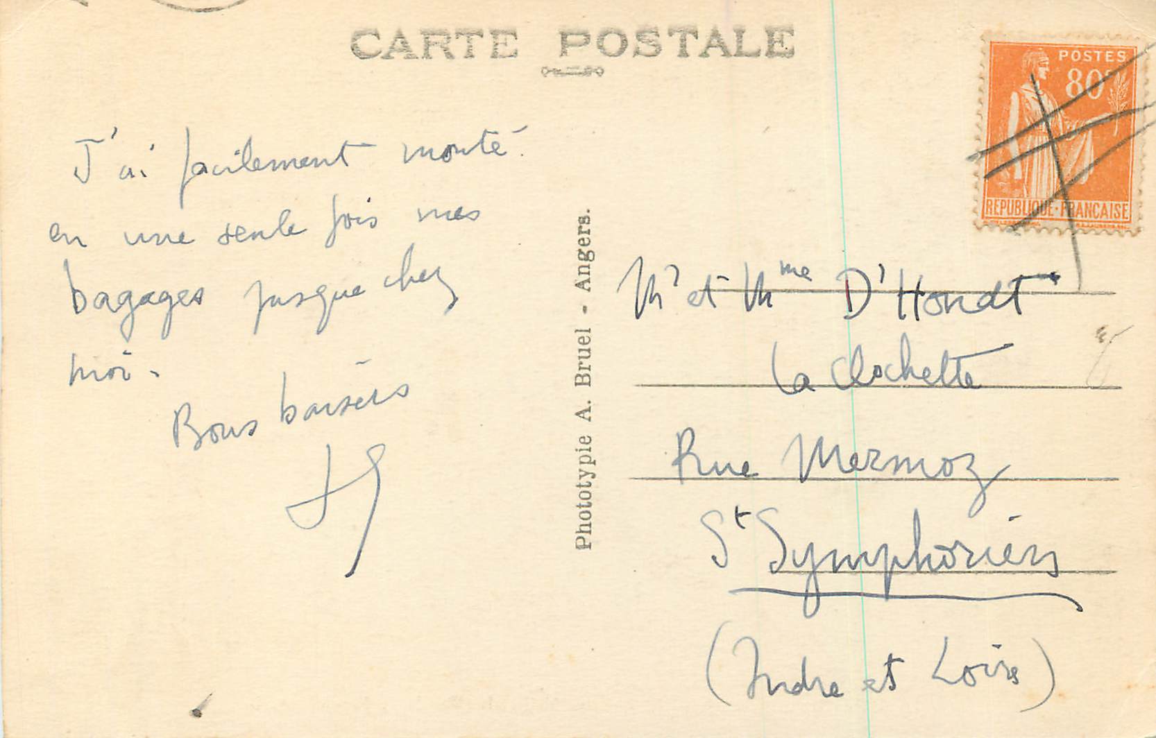 CPA Poitiers vienne Notre Dame la Grande — Verso