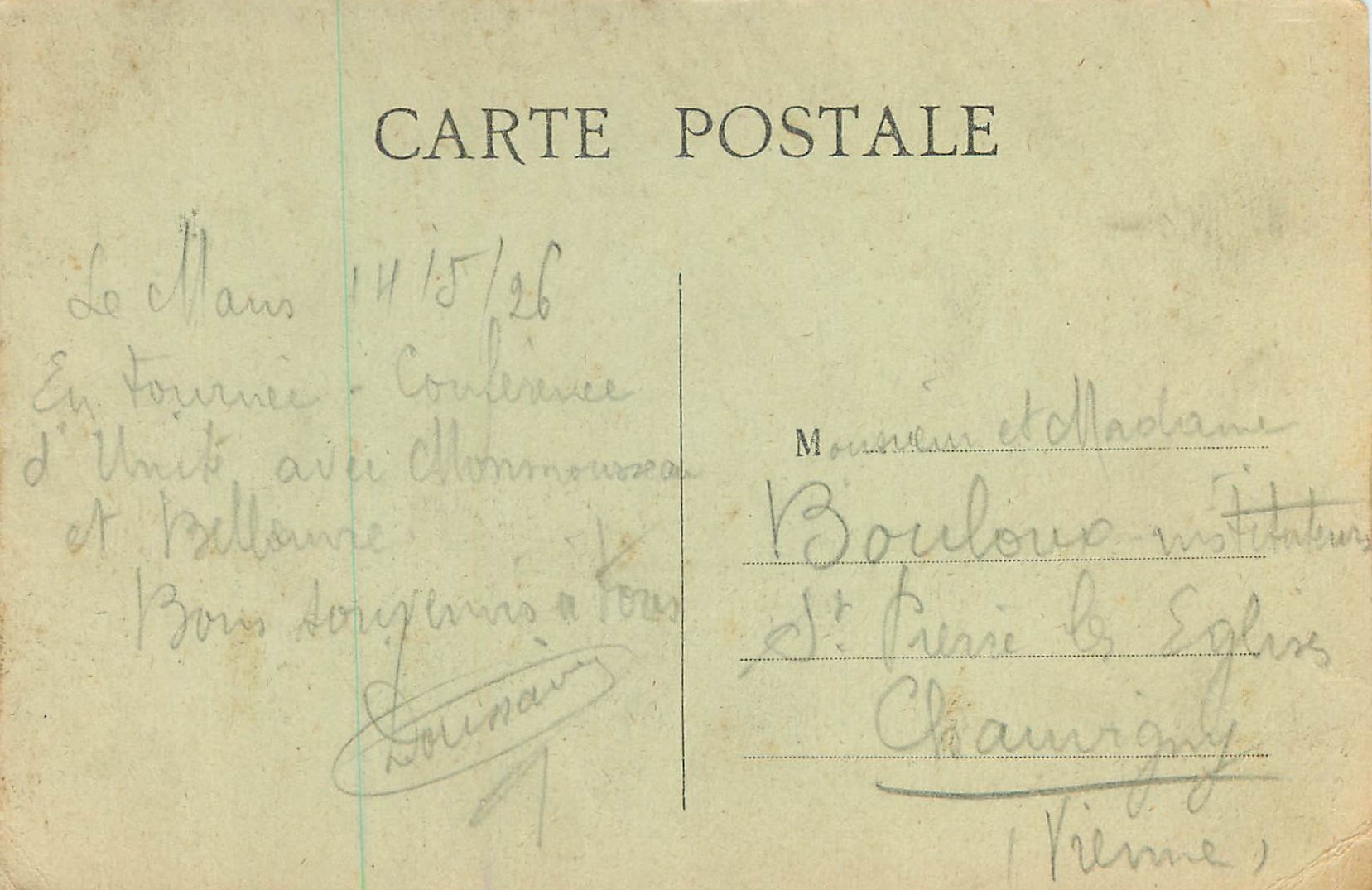 CPA Le Mans Maison dite de la Reine Berangere  — Rückseite