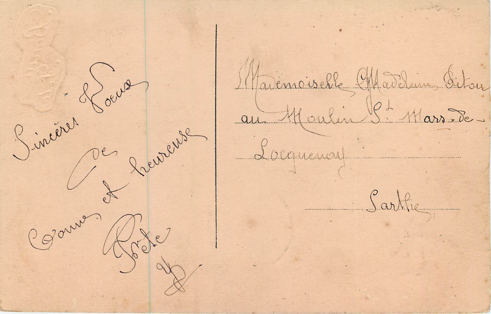 CPA Femme — Rückseite