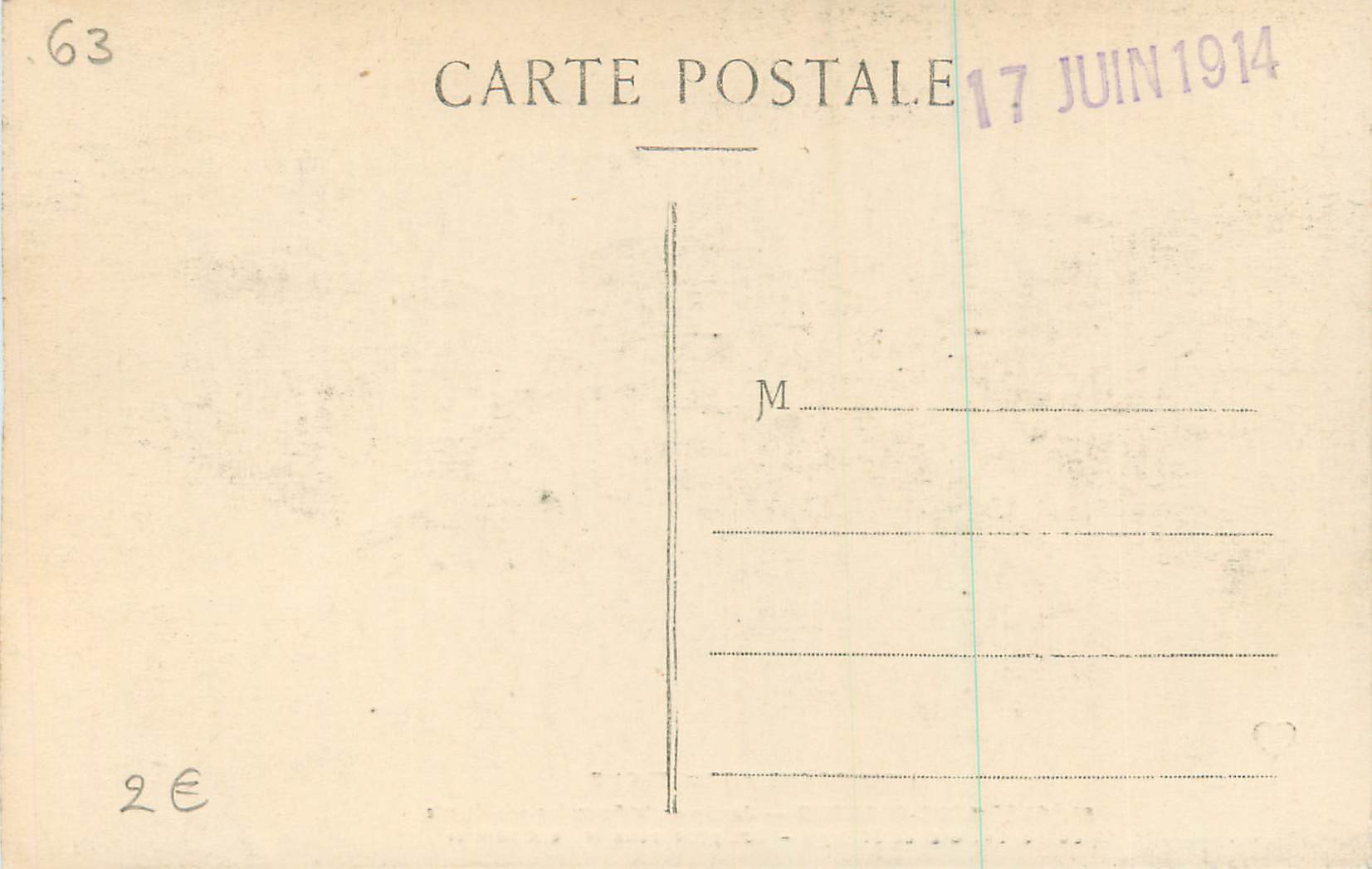 CPA L'Auvergne pittoresque clermont ferrand Jardin de la fontaine petrifiante  — Verso