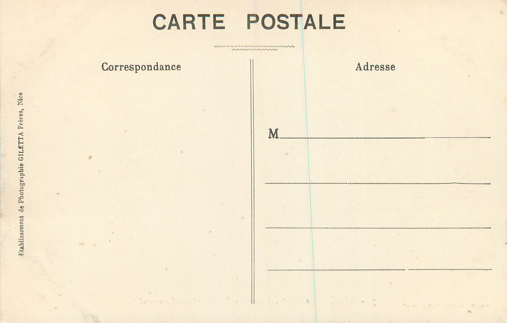 NICE - La Grotte, Nouveaux Jardins et le Monument — Edition Gilelta, phot., Nice, n°7 — Rückseite