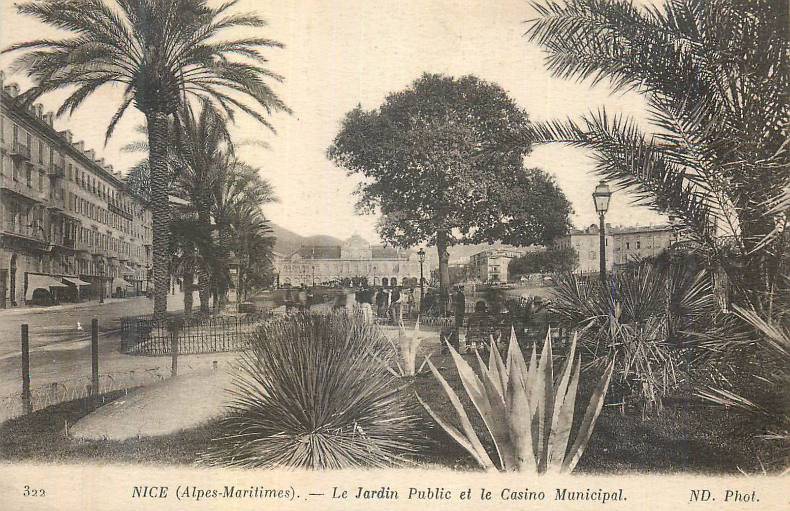 CPA Nice Alpes maritimes le Jardin public et le casino municipal