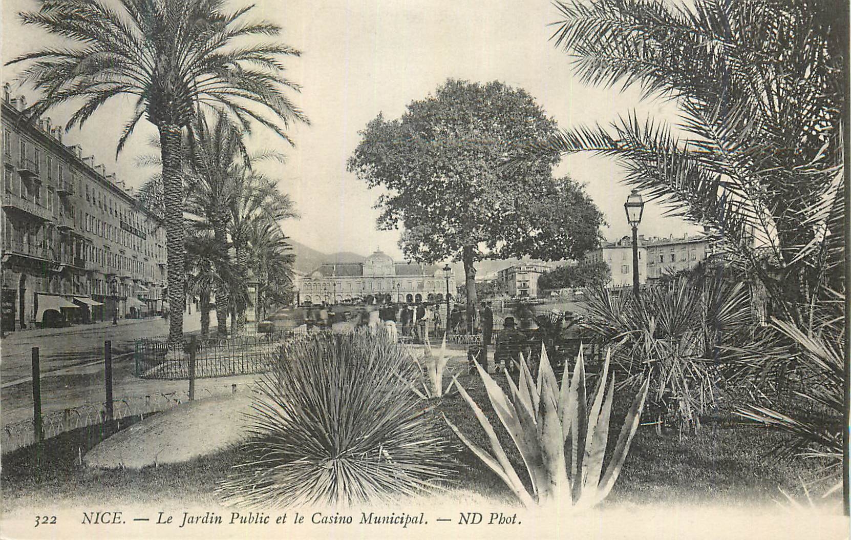 CPA Nice le Jardin public et le Casino municipal
