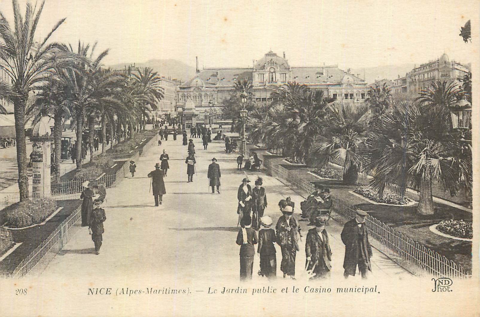 CPA Nice le Jardin public et le Casino municipa