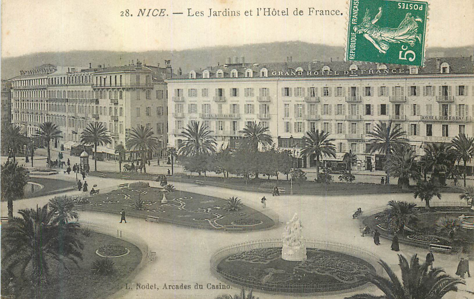 CPA Nice les Jardins et Hotel de france