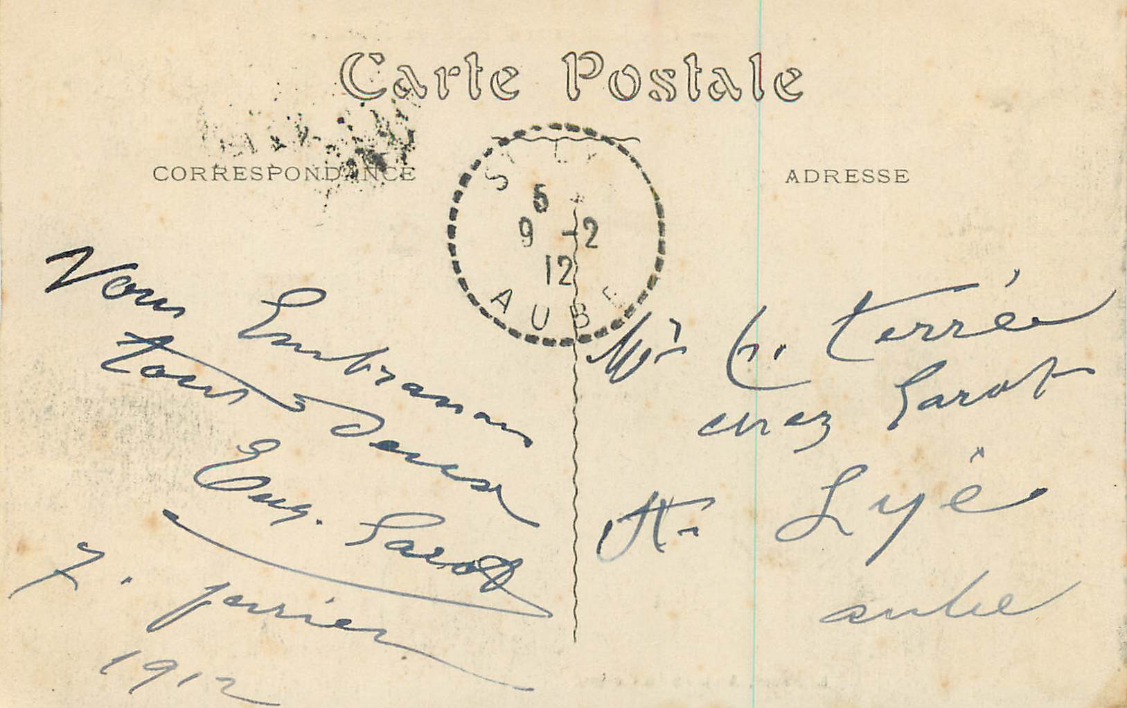 CPA Nice les Jardins et Hotel de france — Rückseite