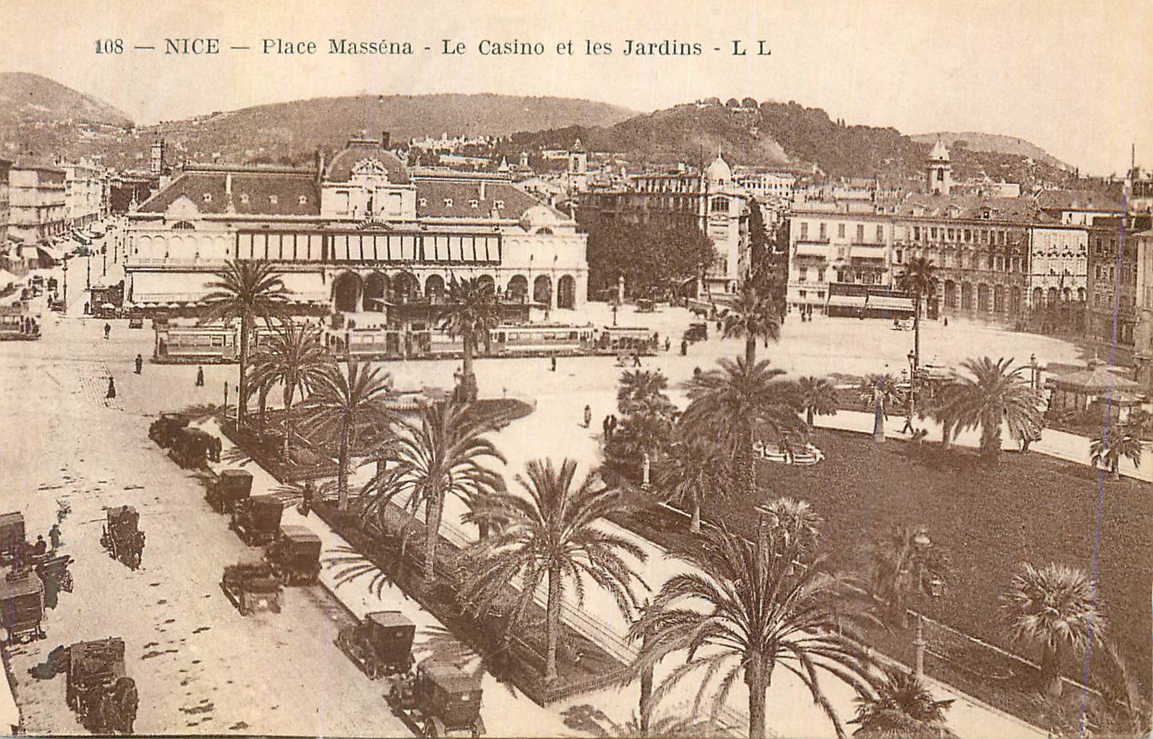 CPA Nice place Massena le Casino et les Jardins