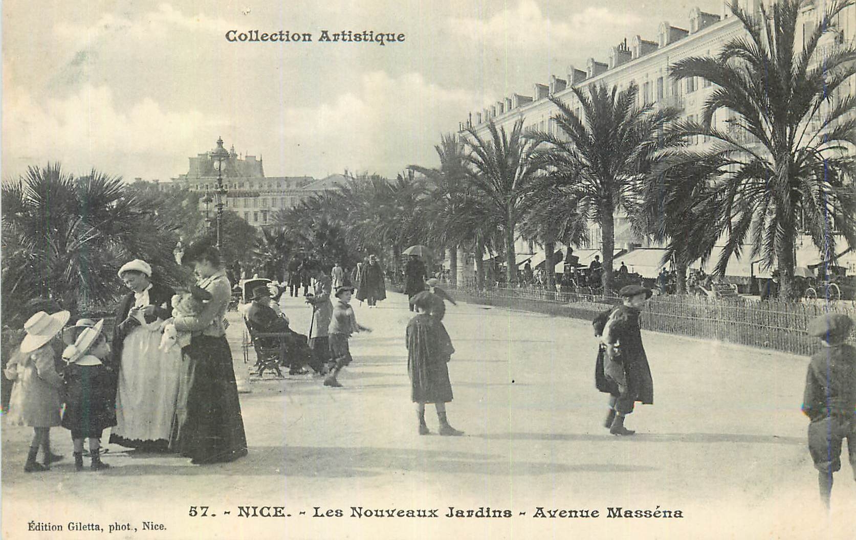 CPA Nice Les Nouveaux Jardins Avenue Massena