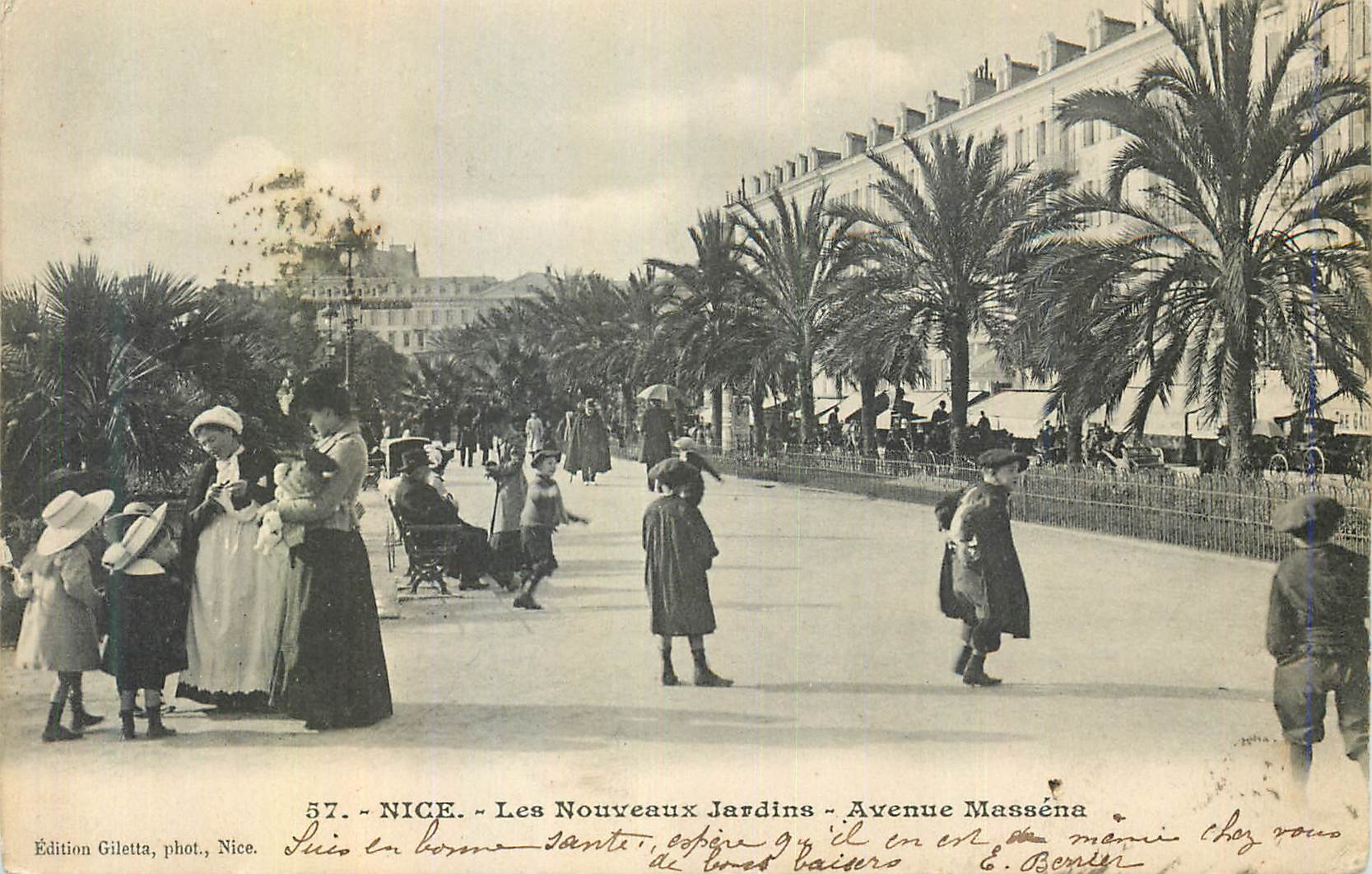 CPA Nice Les Nouveaux Jardins Avenue Massena