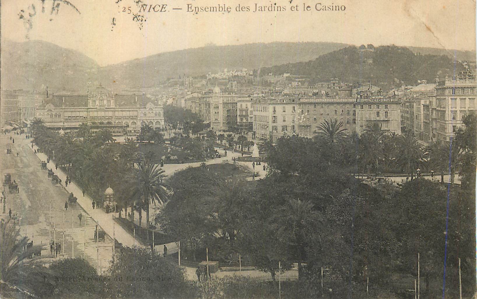 CPA Nice Ensemble des Jardins et le Casino