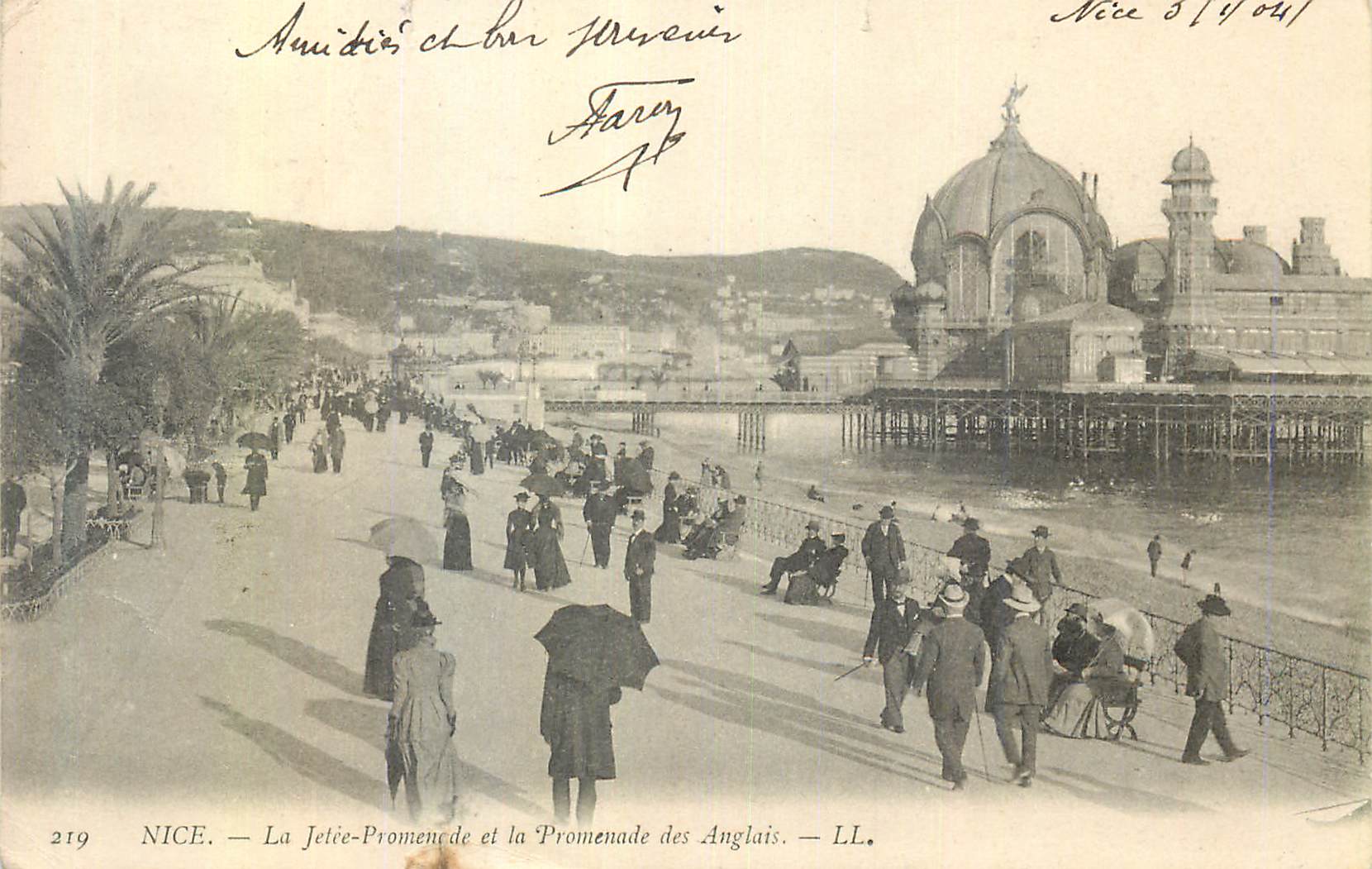 CPA Nice Jetee Promenade et la Promenade des Anglais