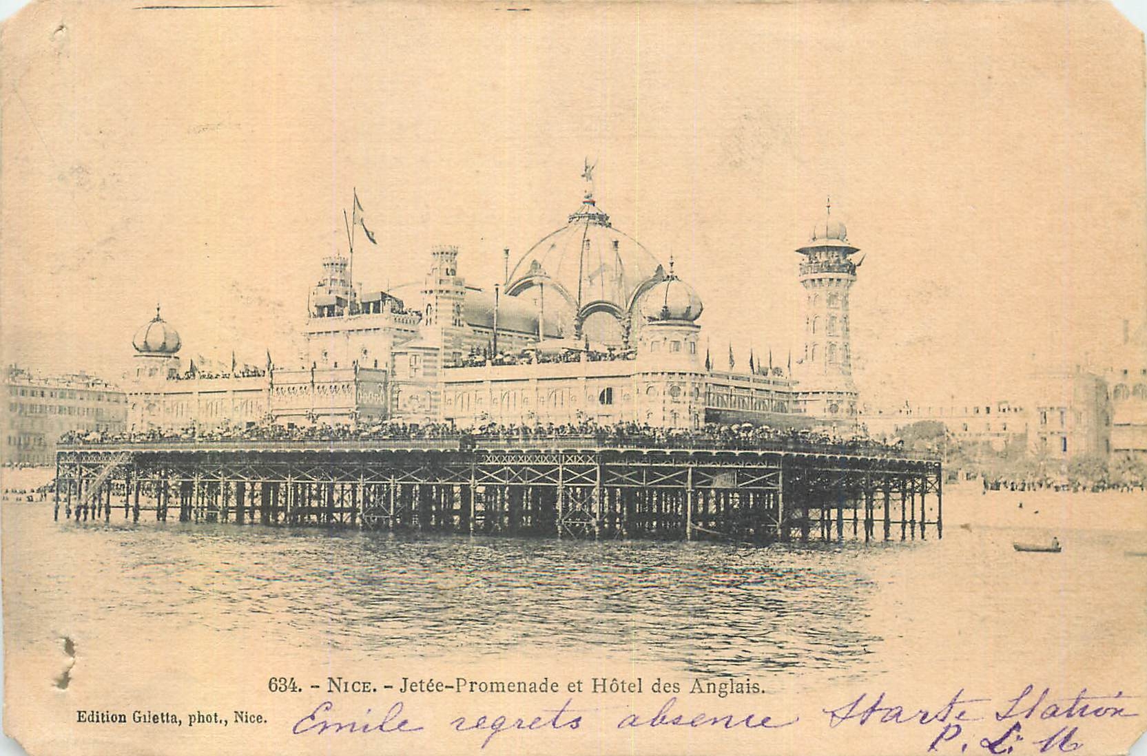 CPA Nice Jetee Promenade et hotel des Anglais