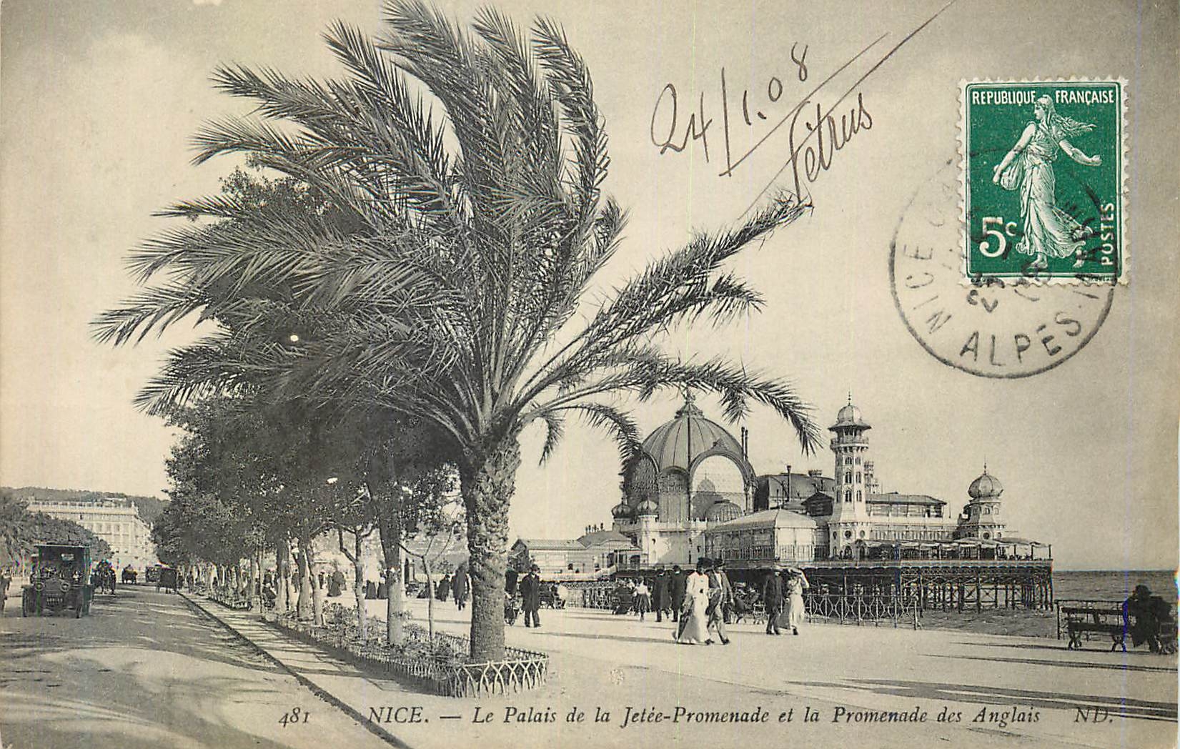 CPA Nice Palais de la Jetee et la Promenade des Anglais