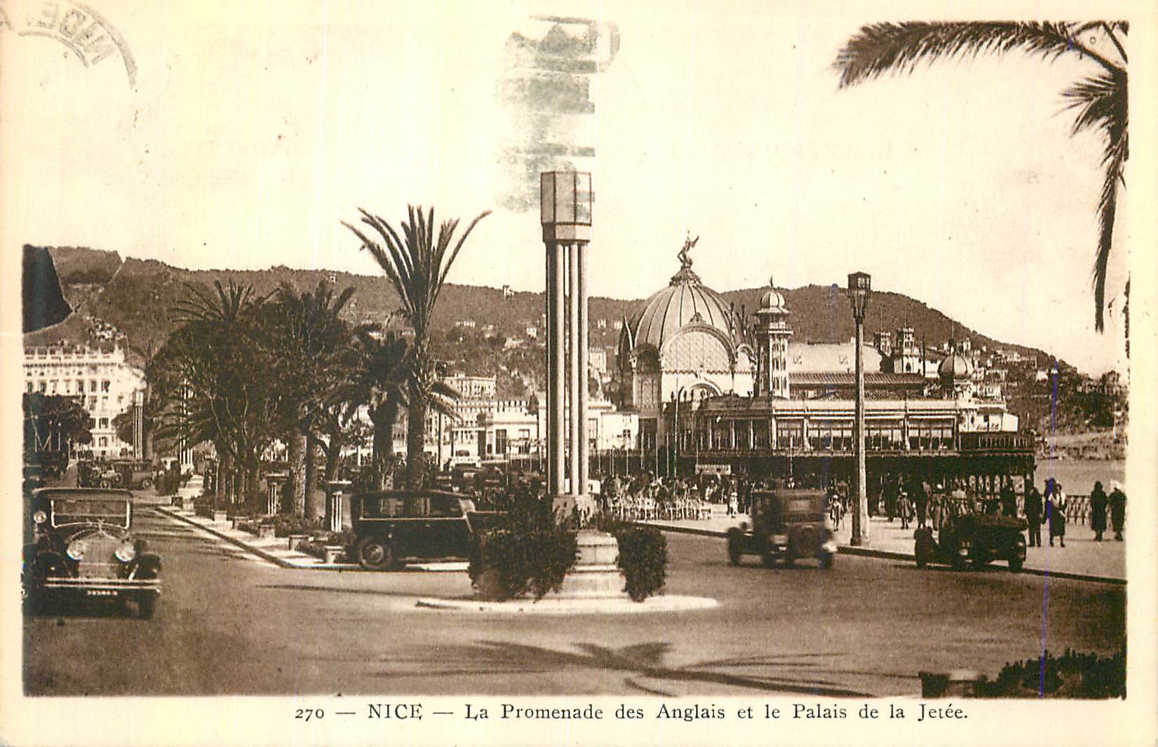 CPA Nice La Promenade des Anglais et le Palais de la Jetee
