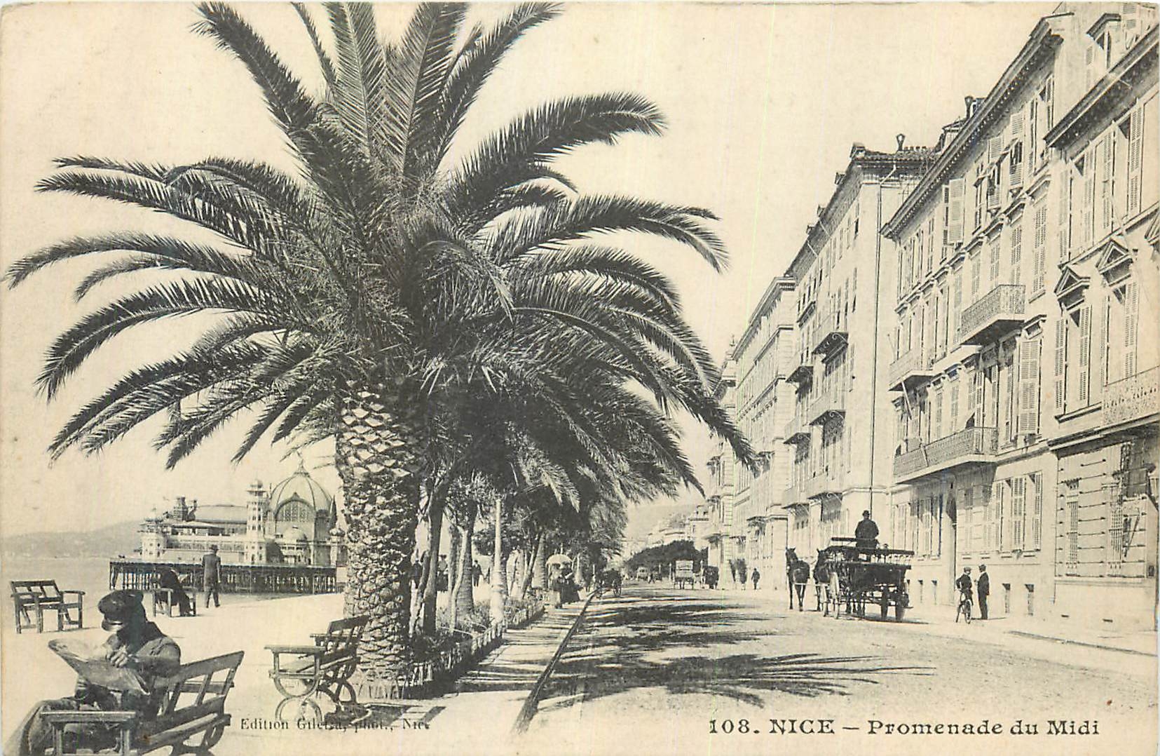 CPA Nice Promenade du midi