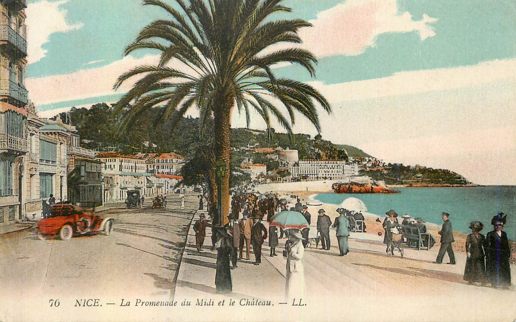 CPA Nice la Promenade du midi et de la chÃ¢teau