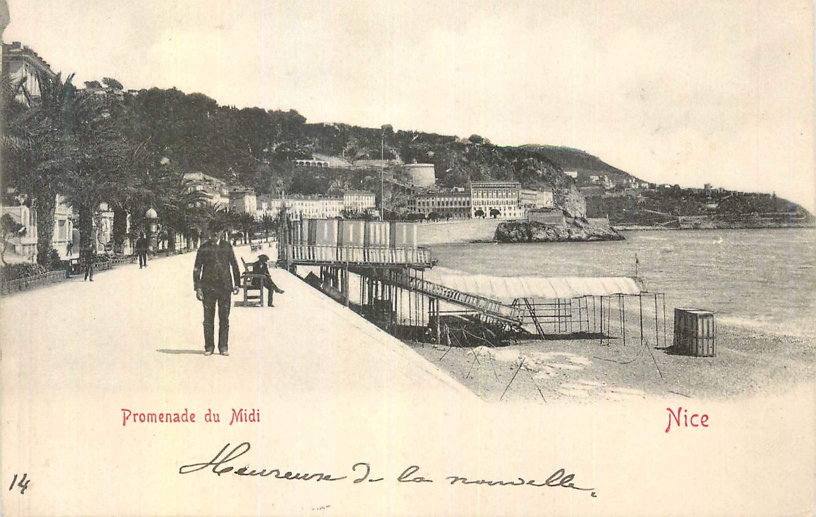 CPA Nice Promenade du midi heureuse de la nouvelle